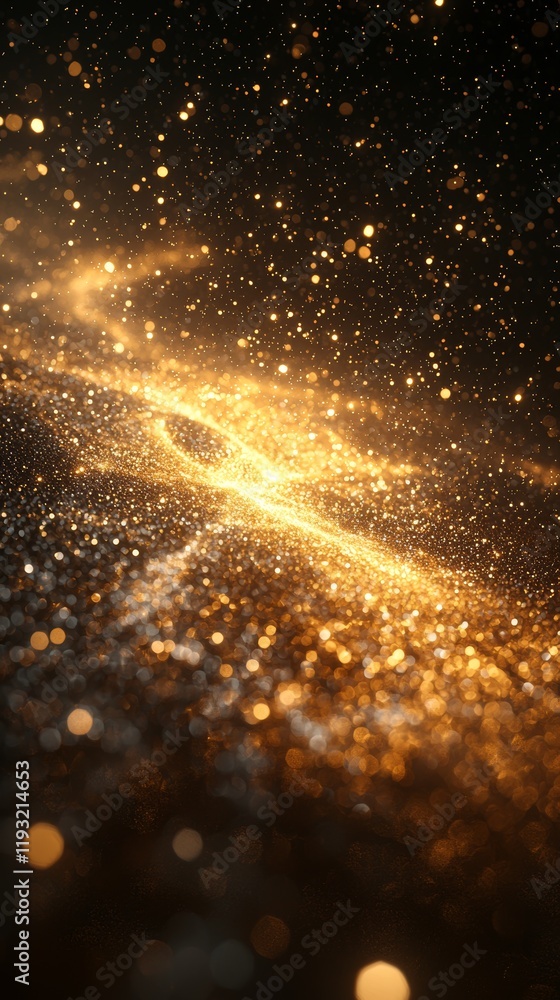 Poster visual art concept: a dynamic digital abstract background enhanced by stock light effects in a cosmi