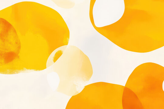 Abstract watercolor background with orange and yellow shapes