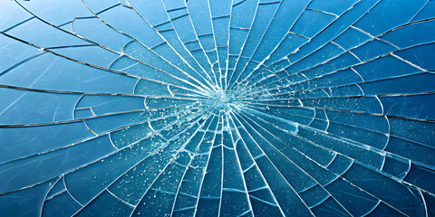 Obraz premium Blue textured background with cracked ice