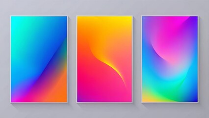 Fototapeta premium Abstract Gradient Posters: Stylish Minimalist Banner Templates for Presentations, Flyers & Invitations