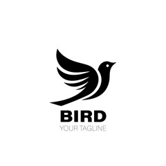 Bird Logo. Bird Logo Design. Bird Logo Brand. Bird Logo Vector Design Isolated on White Background