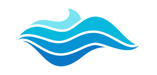 Water wave flowing graphic element