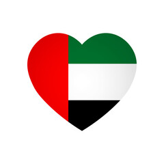 United Arab Emirates flag - rectangle colorful flag representing a country cultural identity and heritage. The essence of national pride and unity. Attached by the corners in a paper album