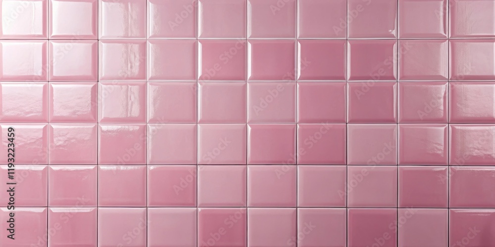 Aufkleber A Seamless Pattern of Shiny Pink Rectangular Tiles Ideal for Interior Design Projects