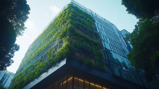 Green architecture building design urban area photography modern low angle