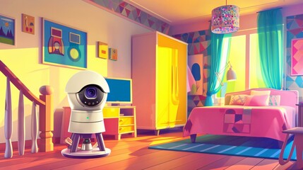 Smart Home Security System for Kid's Bedroom Monitoring