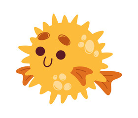 Porcupine fish marine creature character © wooster