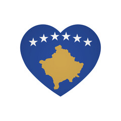 Kosovo flag - rectangle colorful flag representing a country cultural identity and heritage. The essence of national pride and unity. Attached by the corners in a paper album