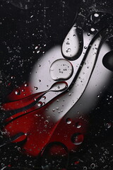 Abstract colorful background - shapes, bubbles, waves, curves and swirls - shimmering iridescent...