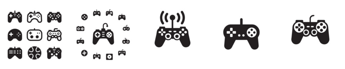 vector set of silhouette joystick icons © sarah16blakeyxh2