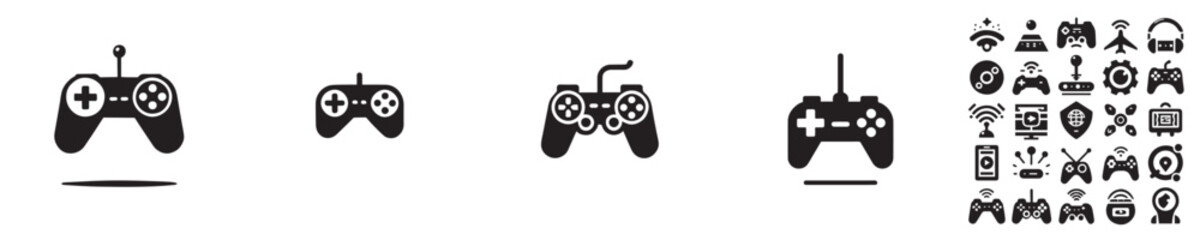 vector set of silhouette joystick icons © sarah16blakeyxh2