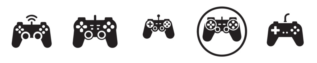 vector set of silhouette joystick icons © sarah16blakeyxh2