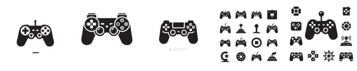 vector set of silhouette joystick icons © sarah16blakeyxh2