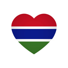 Gambia flag - rectangle colorful flag representing a country cultural identity and heritage. The essence of national pride and unity. Attached by the corners in a paper album