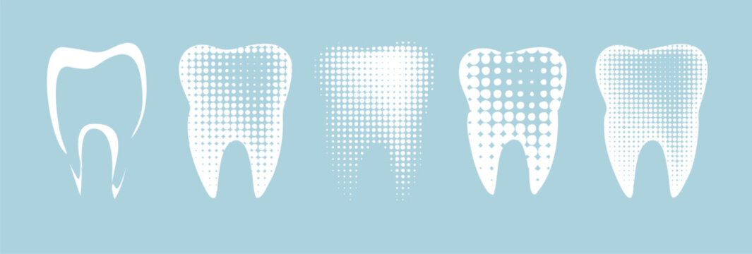 dental clinic vector logo tooth icon. hand drawn. Not AI, Vector illustration.