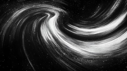 Swirling galaxy with bright stars and dark cosmic backdrop