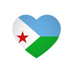 Djibouti flag - rectangle colorful flag representing a country cultural identity and heritage. The essence of national pride and unity. Attached by the corners in a paper album