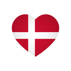 Obraz premium Denmark flag - rectangle colorful flag representing a country cultural identity and heritage. The essence of national pride and unity. Attached by the corners in a paper album
