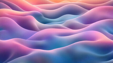 Obraz premium Abstract Flowing Waves in Soft Pastel Colors with Depth and Texture