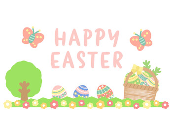 イースター　フレーム　イラスト