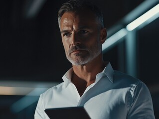 Businessman in a Modern Workplace