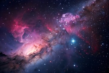 Colorful Nebula in Deep Space