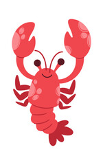 Cute cancer underwater childish character