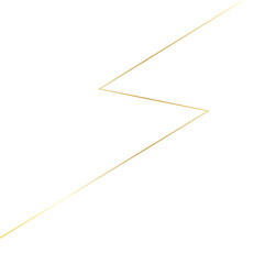 Elegant Golden Thread Line Art