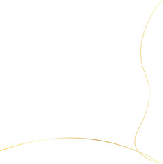 Elegant Golden Thread Line Art