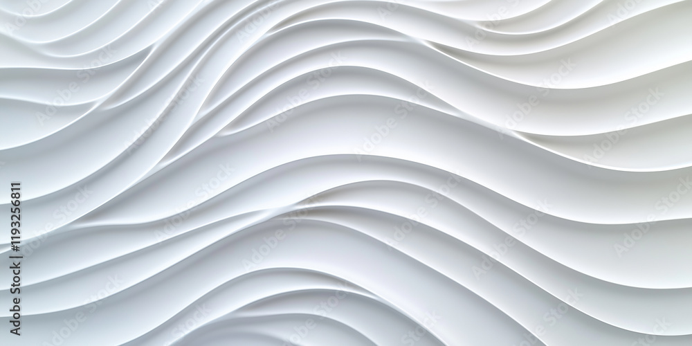 Aufkleber White abstract wavy background creating elegant pattern