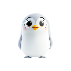 Fototapeta premium Cute penguin character in a fun animation studio creative content bright environment whimsical viewpoint