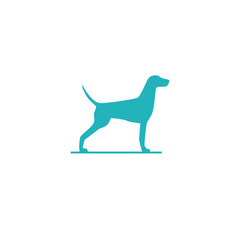 Dog logo icon flat vector design