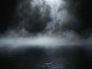 Fototapeta premium Mystical Foggy Lake at Dusk