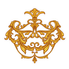 Arabesque with scrolls in Baroque style	