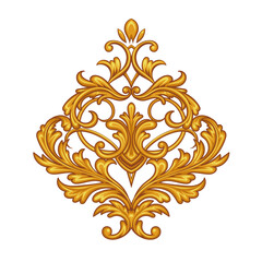 Arabesque with scrolls in Baroque style	