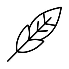 feather icon, feather line art - simple line art of feather, perfect for feather logos and icons and themed design