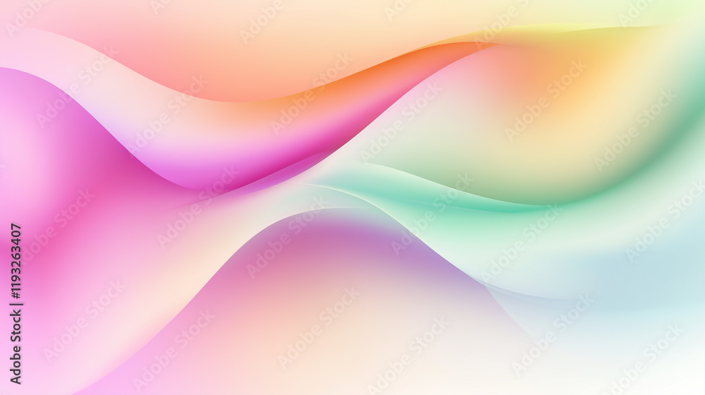 Aufkleber Pastel colors creating abstract flowing waves background