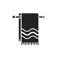 This minimalist towel design features elegant wavy lines, adding sophistication. Its ideal for web and graphic projects, providing a stylish touch to visual content and various creative applications