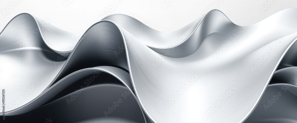 Poster abstract metallic waves sleek modern and flowing design tech luxury backgrounds