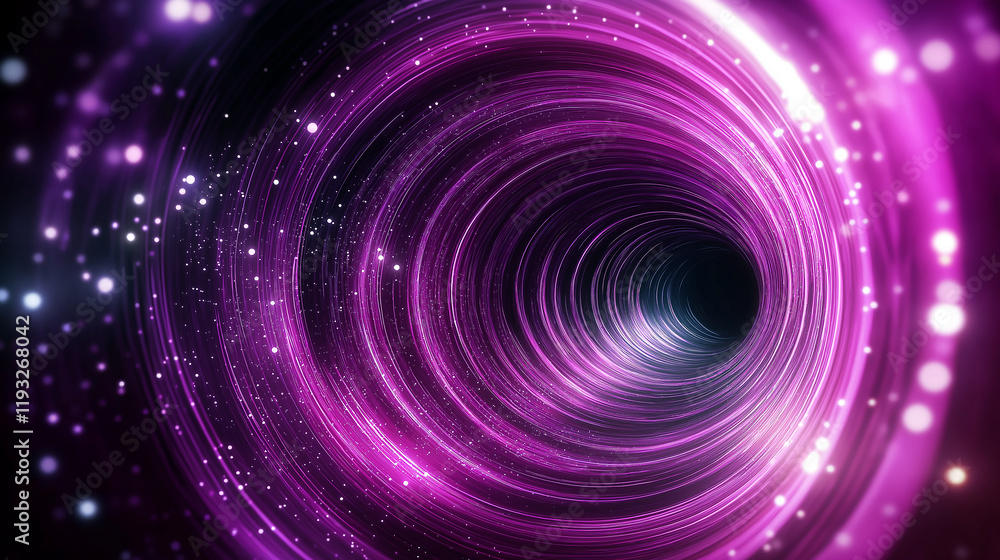 Aufkleber wormhole tunnel through space and time traveling at warp speed
