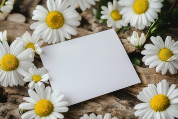 Obraz premium White flowers and paper