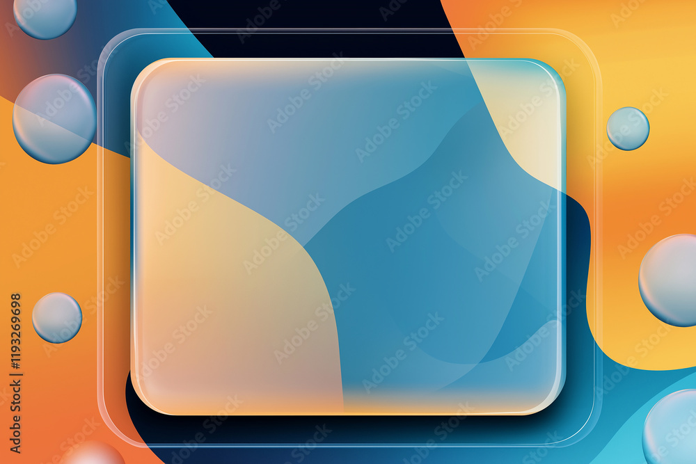Aufkleber Abstract colorful background with glassmorphism effect and floating bubbles