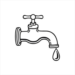  Simple Water Tap Drip Icon Design