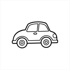  Toy Car Icon Vector on White Background