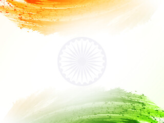 Beautiful Indian flag theme tricolor Republic day 26th january greeting card © Tamarindarts