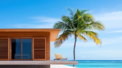 Fototapeta premium Passive house in a tropical climate with natural cooling, passive house, passive design for hot climates