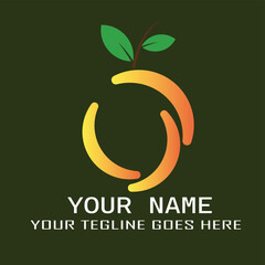 Orange Logo Concept . vector design 