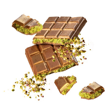 Tasty pistachio chocolate bars