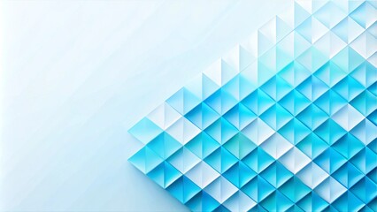 Obraz premium Elegant Sky Blue Abstract Background with Geometric Layers for Modern Presentations