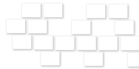 Simple Square cube box plate board on white wall background. 3d rendering. Multiple Horizontal Business Card Modern Mockup for Branding Presentation, Corporate Identity, Advertising, Graphic design.